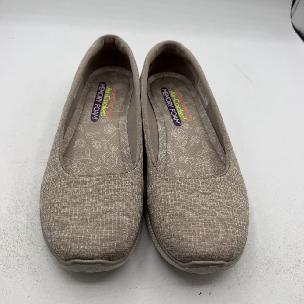 Skechers Microburst Darling Dash Shoes Womens 8 Taupe Lightweight Slip On Shoes - Picture 5 of 11